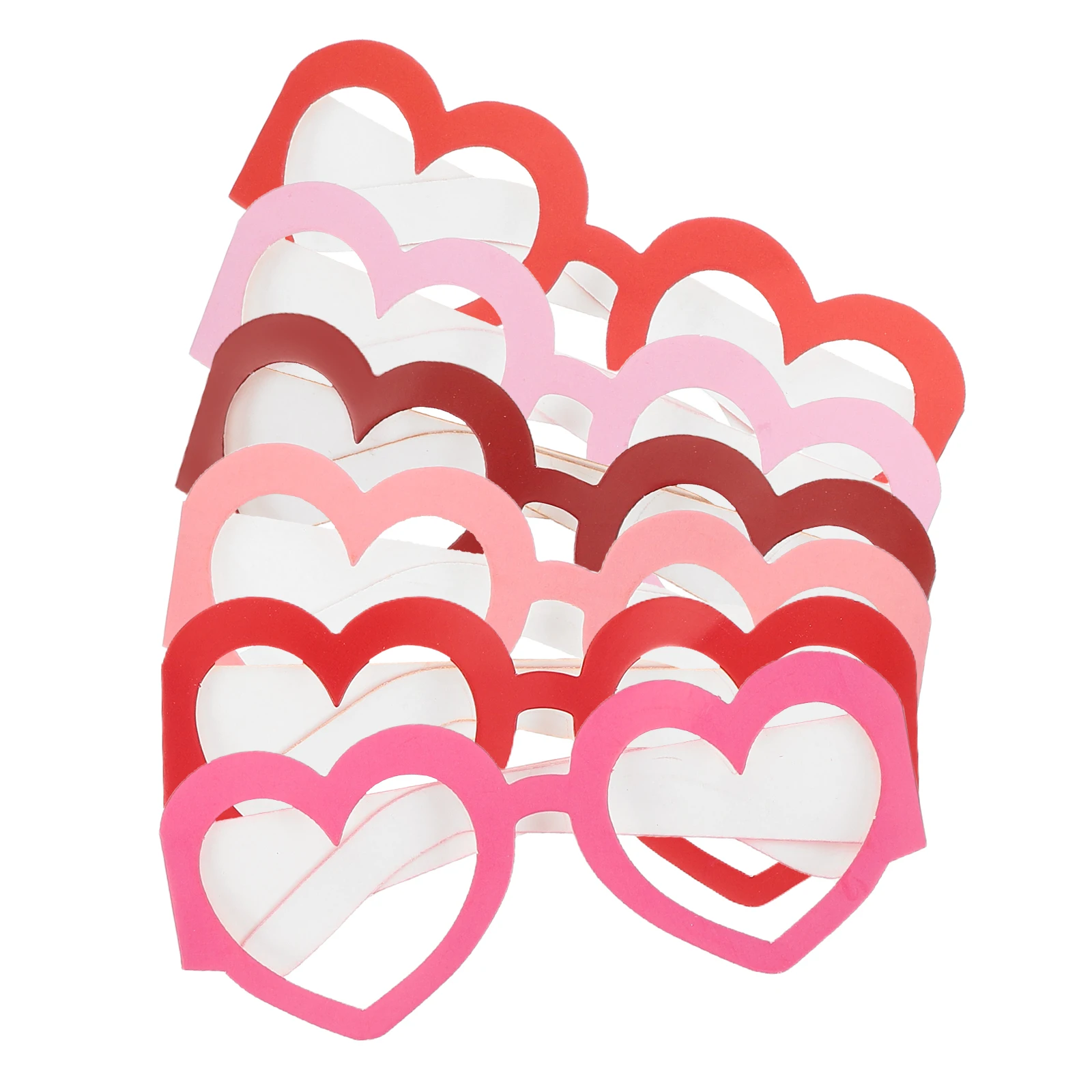 

6 Pcs Party Decoration Heart Shaped Sunglasses Cardboard 3d Bachelorette Eyeglass Paper Festive Eyewear