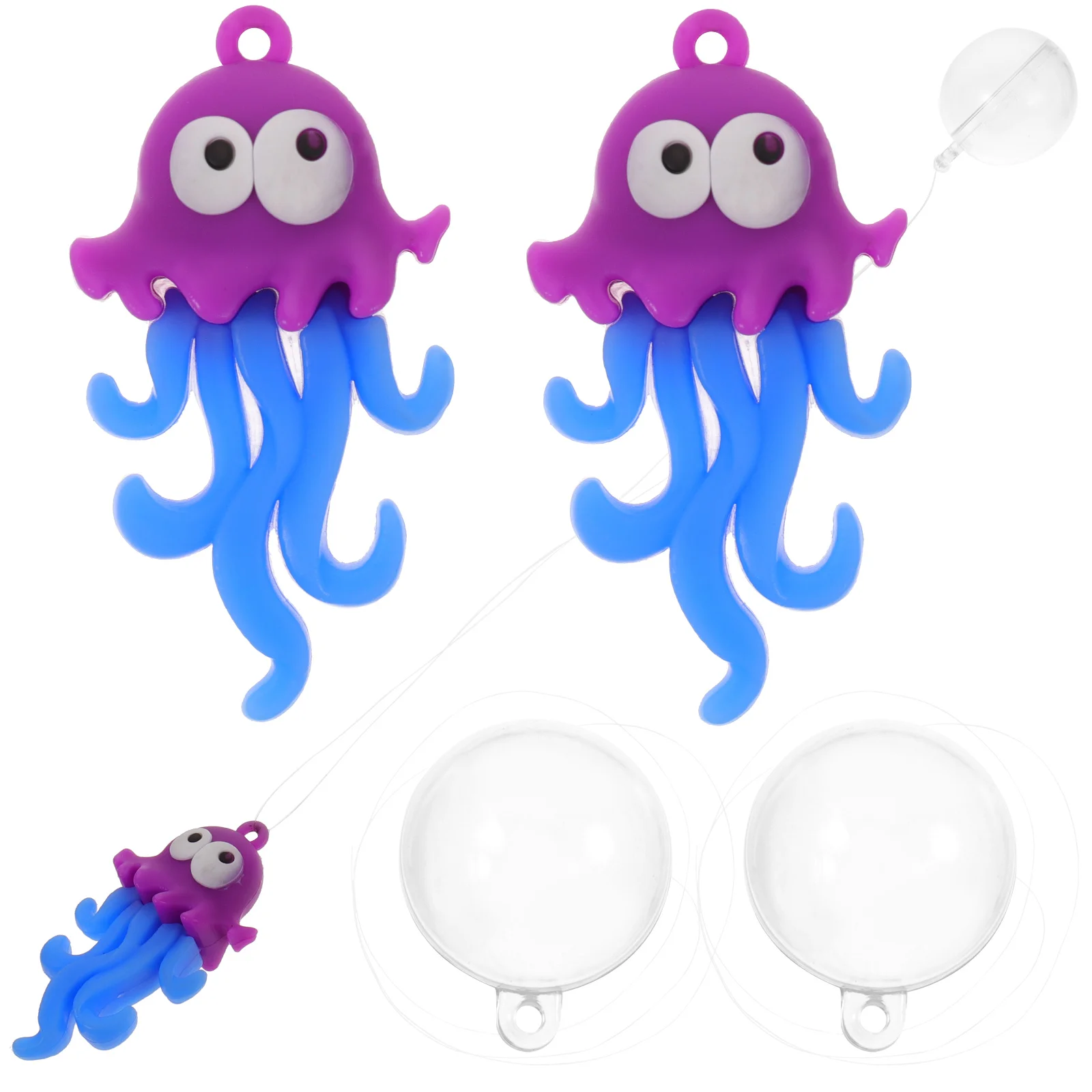 

3 Pcs Fish Tank Decorations Floating Marine Animal naments Cartoon Octopus Figurines Bright Color Lifelike Shape Aquarium