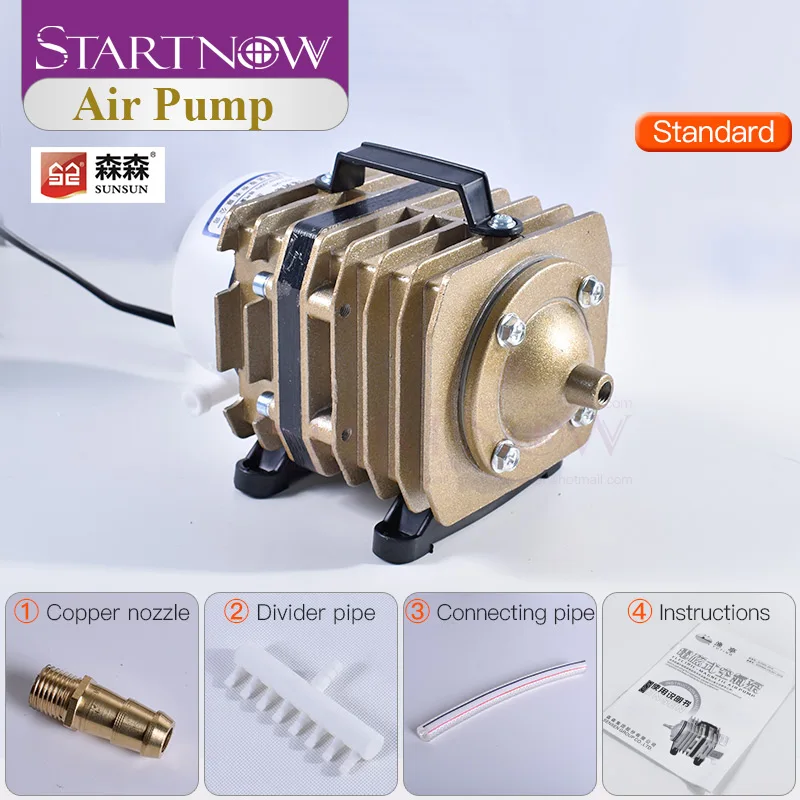 Startnow SUNSUN Electromagnetic Air Pump 80W 220V Air Compressor Pump for Fish Farming ACO-005 70L/Min Water Pipe Check Valve