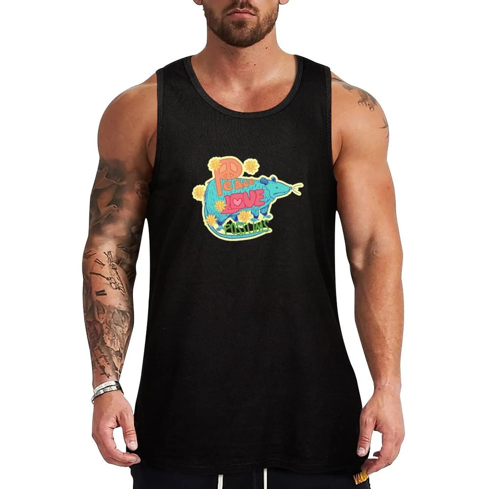 

Peace, Love, Possums Tank Top Casual Daily Tank Top Lightweight Basic Sleeveless