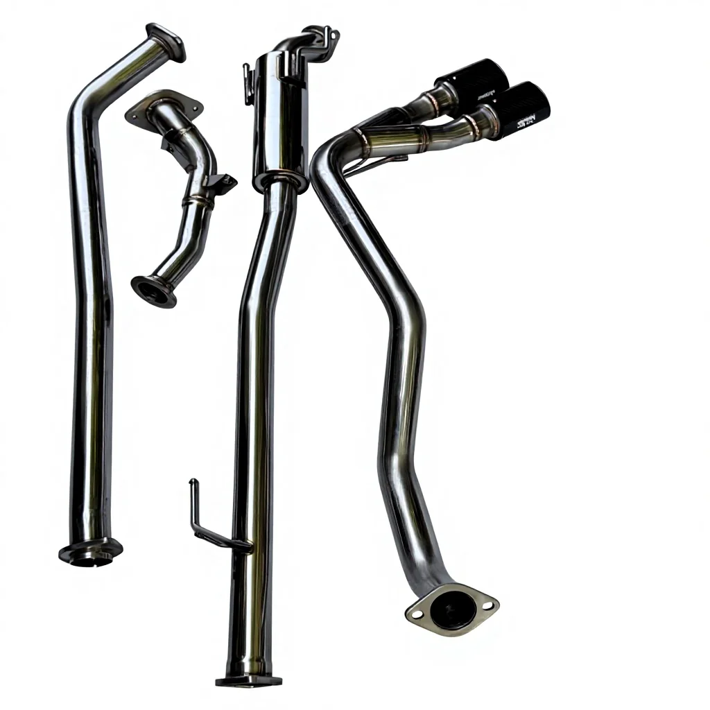 SS304 Stainless Steel Mid-Back Performance Exhaust System for  Hilux Revo N80 2016-2025 2.5