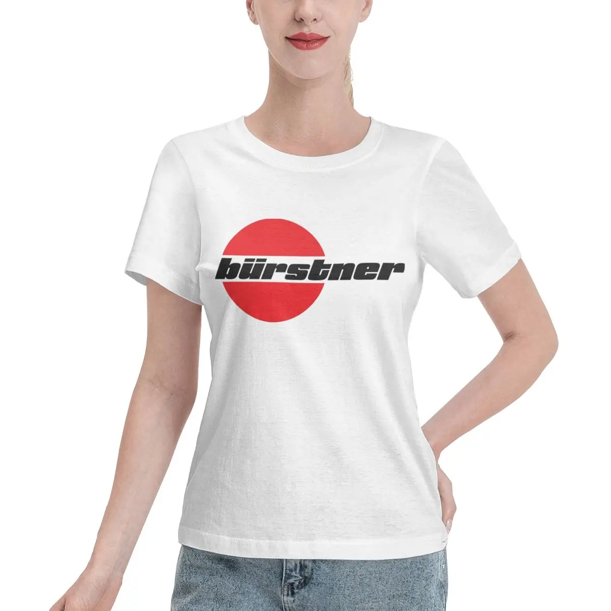 

Burstner Logo T-Shirt Women Short Sleeve T Shirts O-Neck Clothing Cotton Summer Tees Streetwear