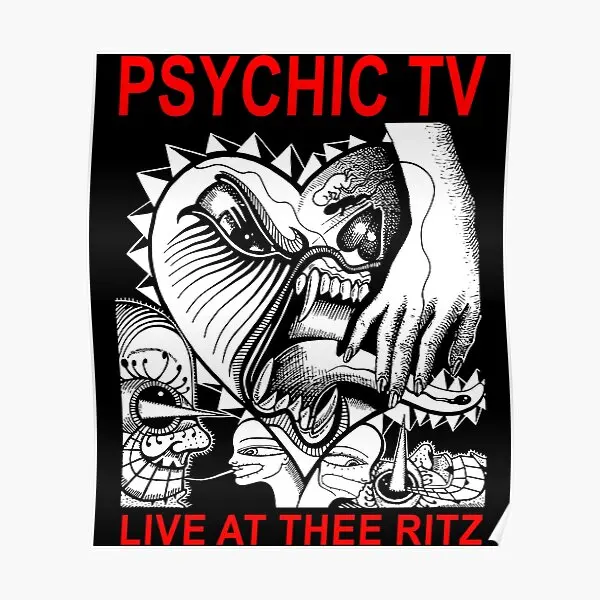 Psychic Tv Live At Three Ritz  Poster Wall Vintage Home Room Modern Funny Painting Art Print Picture Mural Decoration No Frame