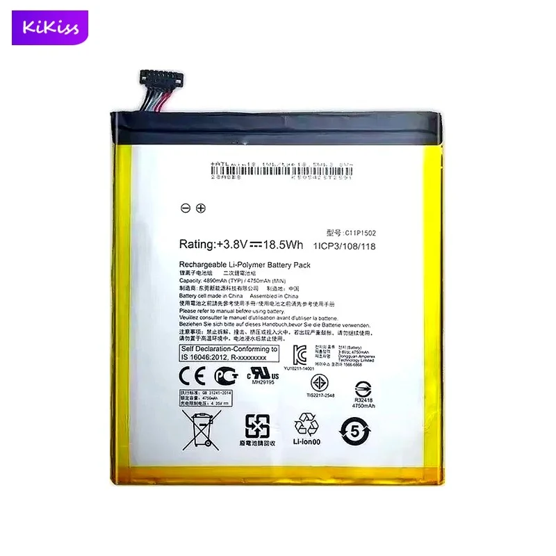 C11P1502 Tablet Battery For ASUS ZenPad 10 Z300C Z300CL Z300CG 4890mAh Real Capacity