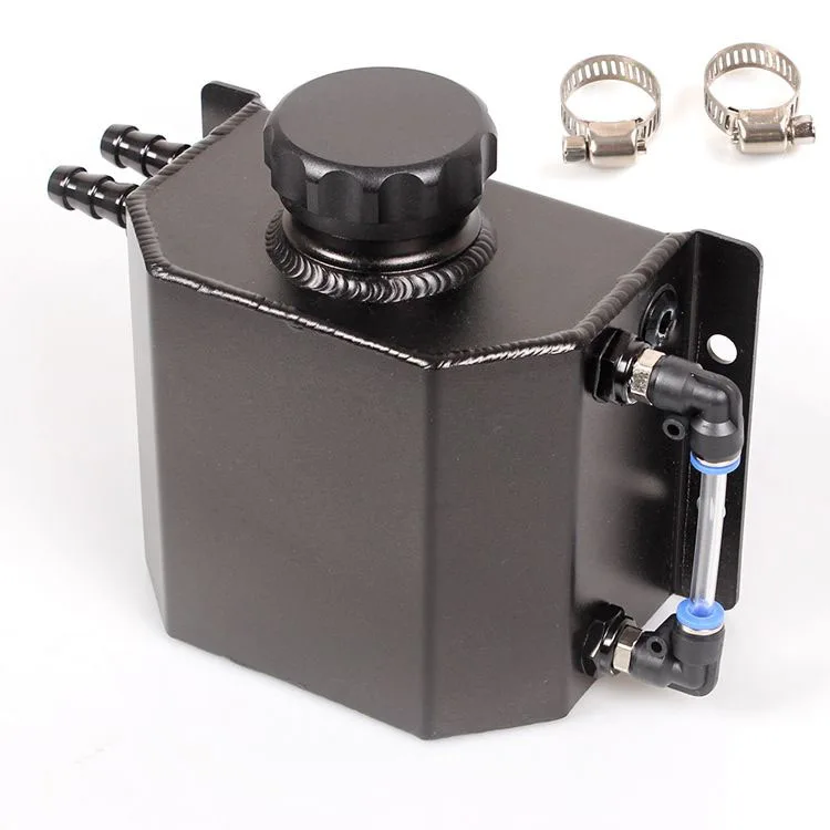 

Universal Racing Oil Catch Tank Square Aluminum Fuel Tank Oil Catch Can 1L