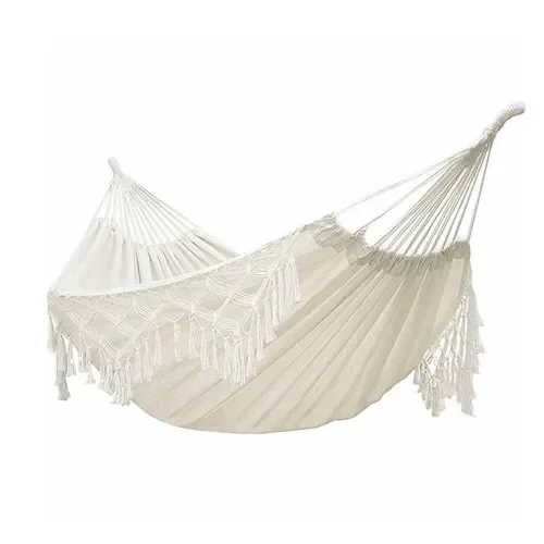 for Hot Sale Hammock Chair Swing , Tassel Hanging Macrame Chair Cotton Canvas for Bedroom Indoor Outdoor