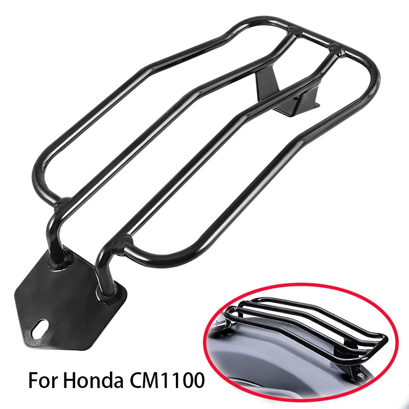 

For Honda Rebel CMX1100 2021-2025 Rear Top Case Carrier Luggage Rack Solo Seat Fender Rack Black Accessories