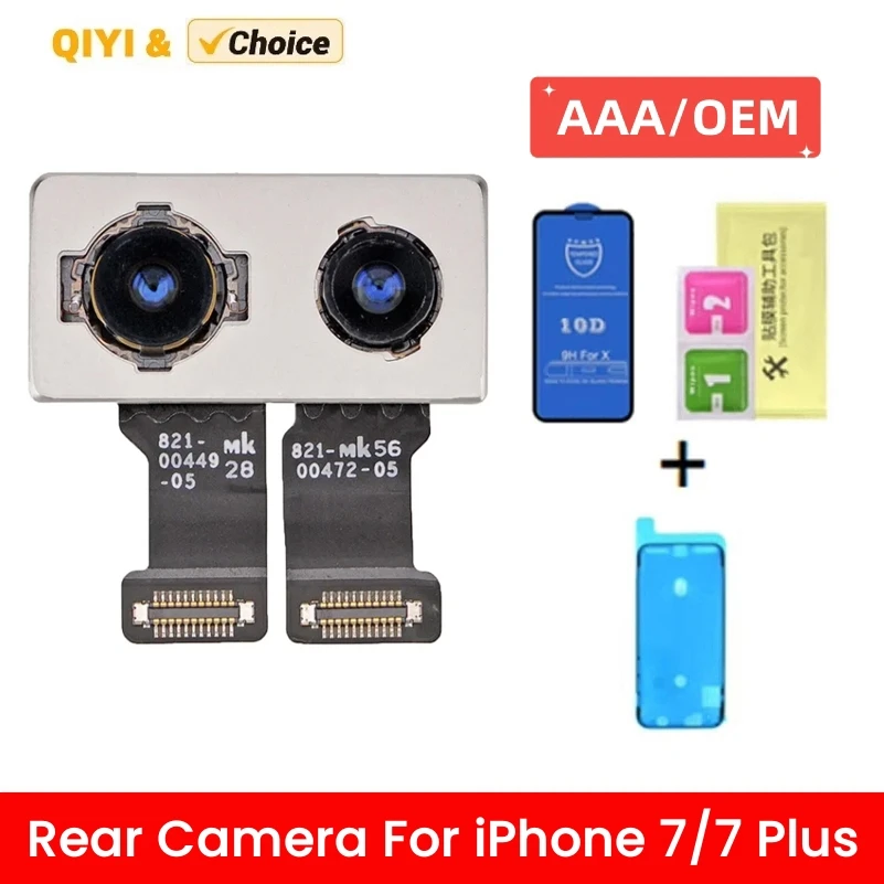 OEM Rear Camera For iPhone 7/7 Plus Main Back Camera Replacement for iPhone 7/7 Plus Main Rear Camera with Flex Cables 4K Video