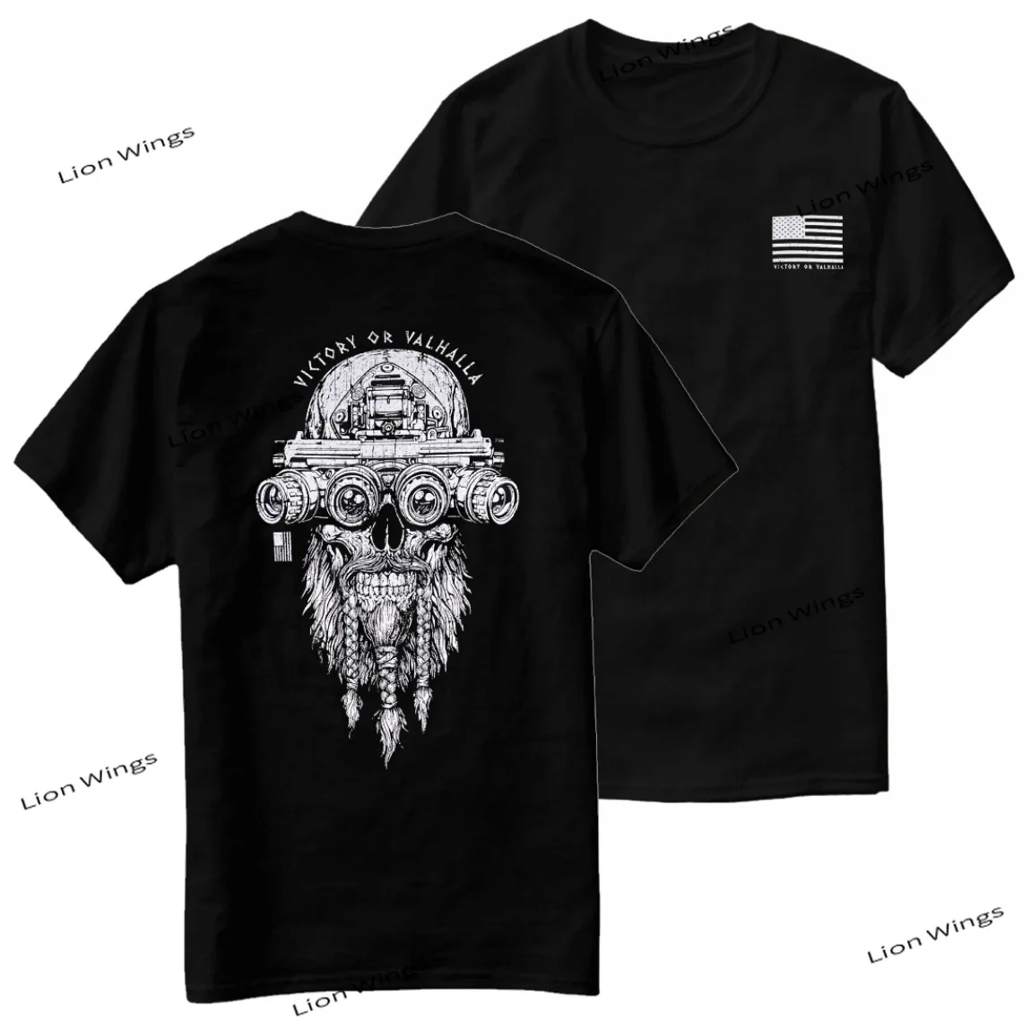 Til Valhalla Warrior Spirit Battleborn Military Grunt Tactics T-Shirt 100% Cotton O-Neck Short Sleeve Casual Womern Mens T-shirt