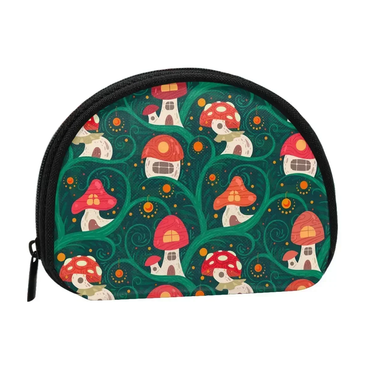 Cute and Colorful Mushrooms Coin Bag Travel Credit Card ID   Gift