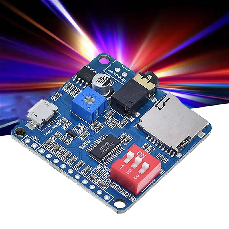 ABGI-3X DY-SV5W وحدة تشغيل الصوت لمشغل موسيقى MP3 مضخم تشغيل الصوت 5 واط SD/TF بطاقة متكاملة UART I/O الزناد