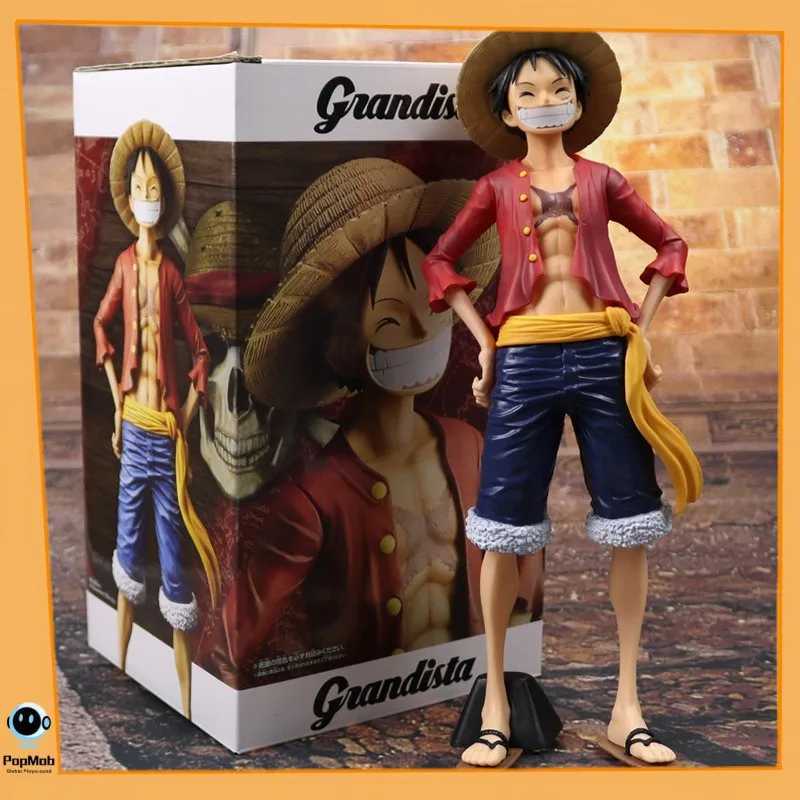 

Цельная фигурка обезьяны D Луффи со сменными пластинами для лица, статуя смеющейся улыбки, аниме-модель, набор экшн-фигурок, коллекционная коробка