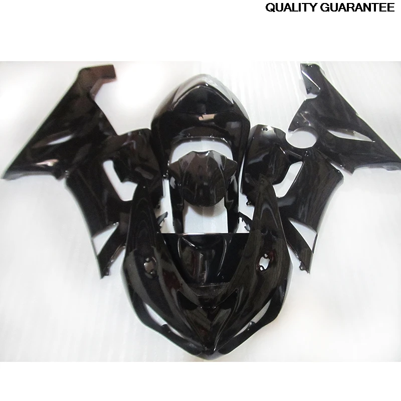 Настраиваемый обтекатель Ki для Kawasaki Ninja ZX 6R 2005 2006, литьевые блестящие черные пластиковые обтекатели zx6r 05 06 FY12