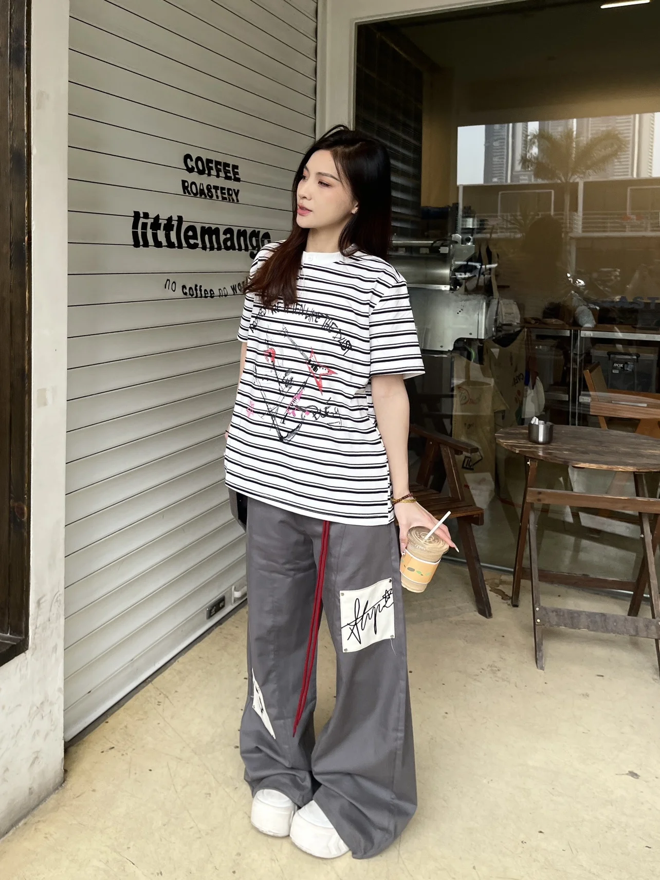 

Серые широкие брюки-костюмные для женщин, удлиненные, свободного кроя, прямые, в уличном стиле, для повседневной носки