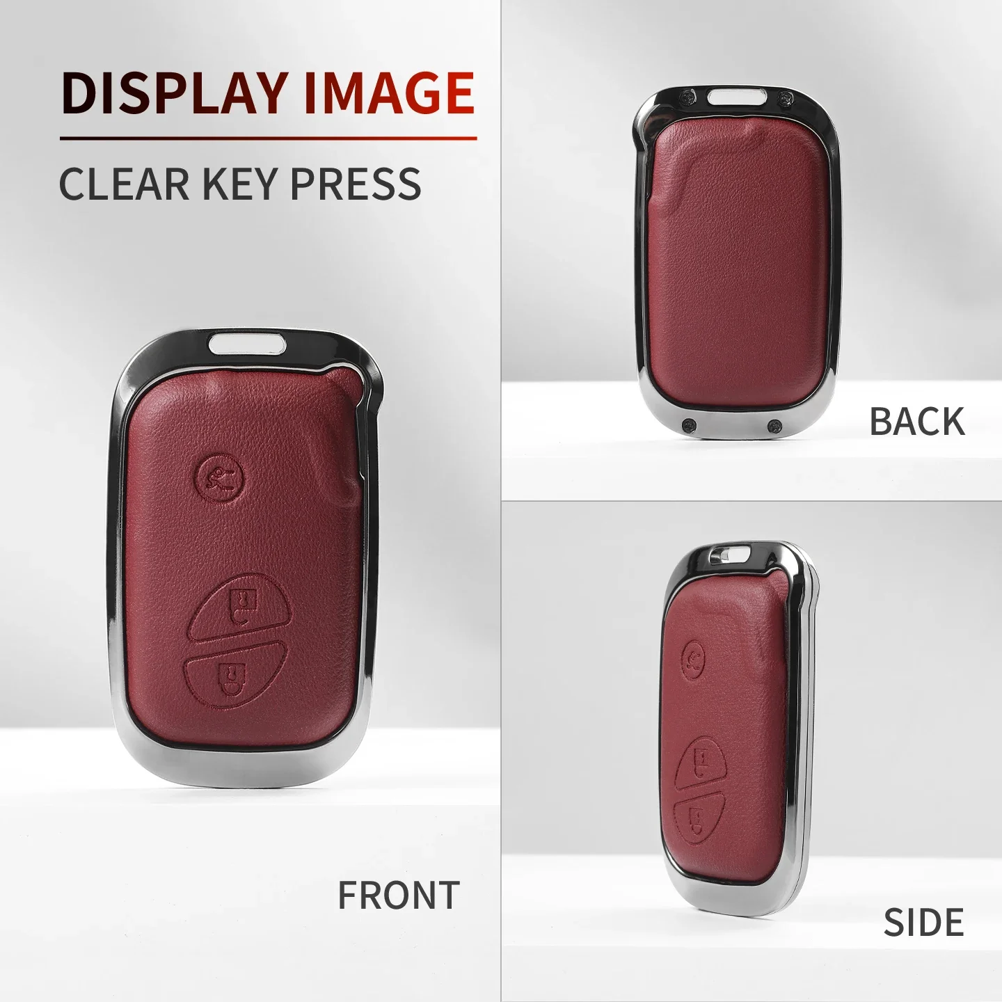 Leather Metal Car Smart Remote Key Case Cover For Lexus CT200H GX400 GX460 IS250 IS300C RX270 ES240 ES350 LS460 GS300 450h 460h