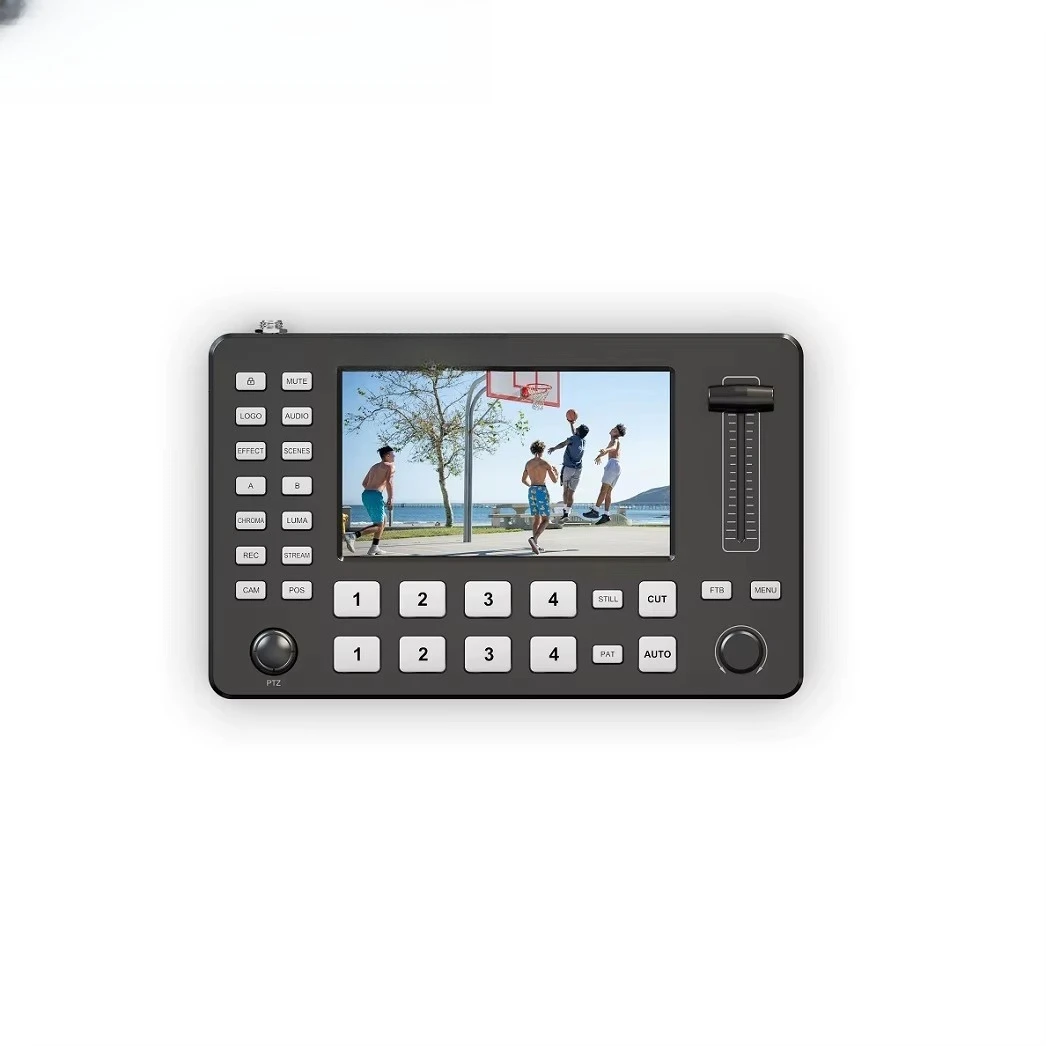 Professional Video Switcher Movmagic M1 Multi Format Signal Processor with 4 Inputs & 2 PGM Outputs for Live Streaming