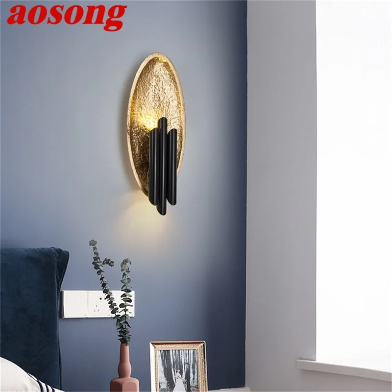 AOSONG Postmodern Simple Wall Lamp Creative Light Fixtures Nordic Design Decorative for Home Room Parlor Sconces