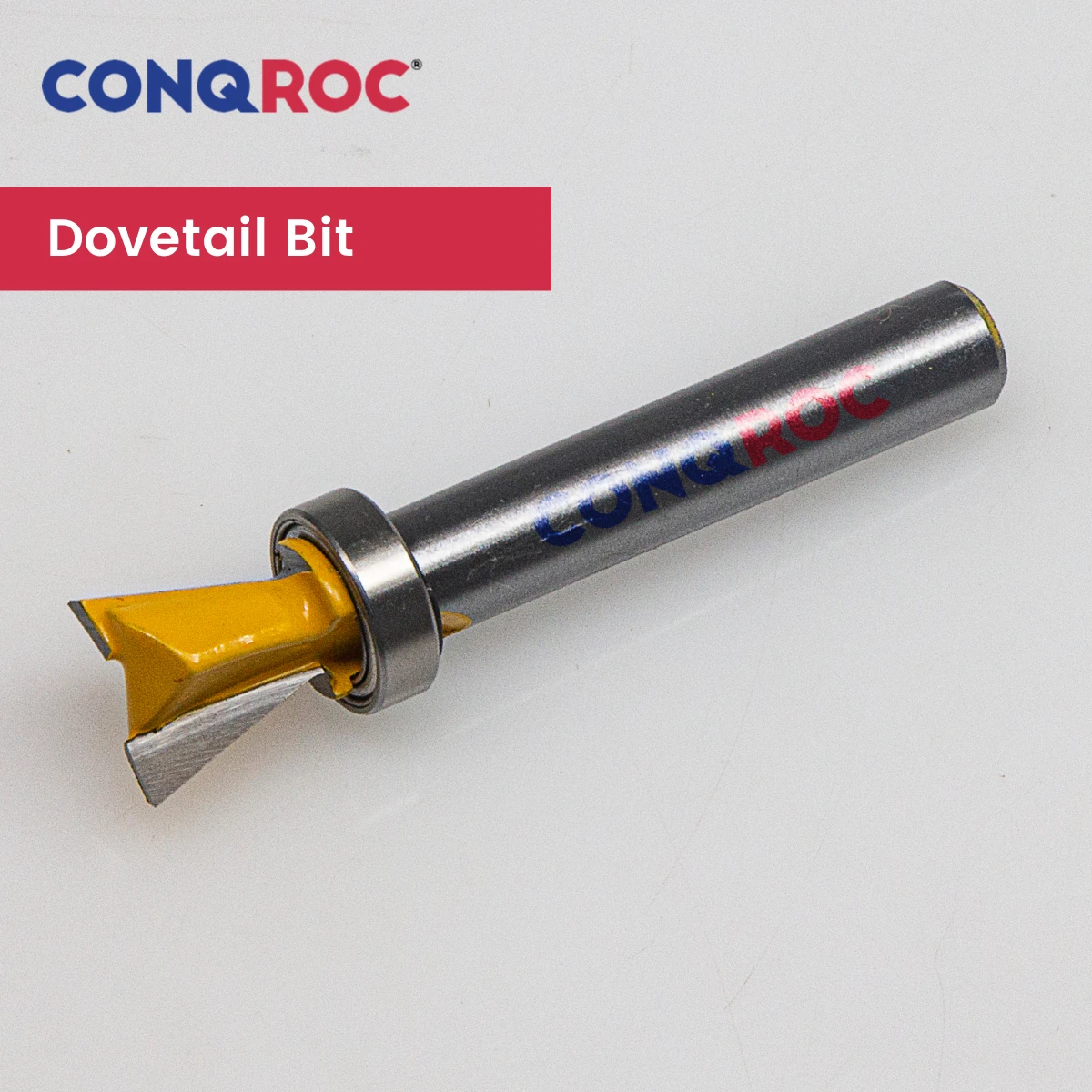 Woodworking Dovetail Router Bit 8mm-Shank Diameter-12.7mm Drawers Boxes Joint Making Bit with Top Bearing