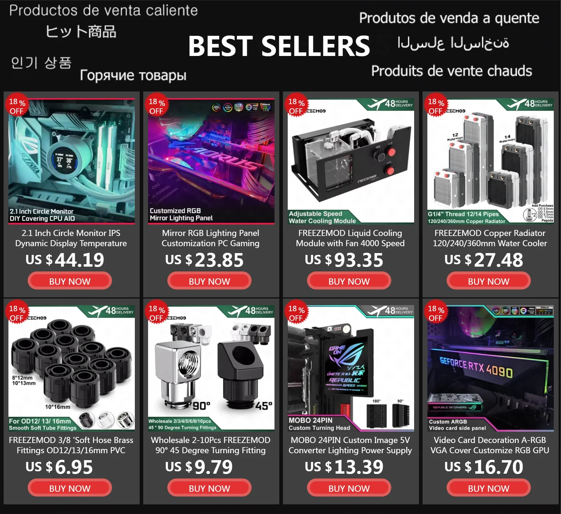 FREEZEMOD Trapezoidal Bracket Is Used To 120mm Install Radiator, Water Tank, Water Pump with M3 Screw, Water-cooled PC MOD ZJ-TM