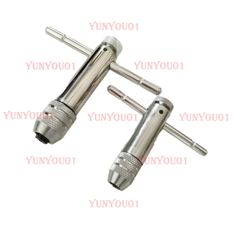 Multifunctional T-type Ratchet Tap Wrench Positive and Negative Adjustment Wire Tapping Hinge Hand Hinge Bar