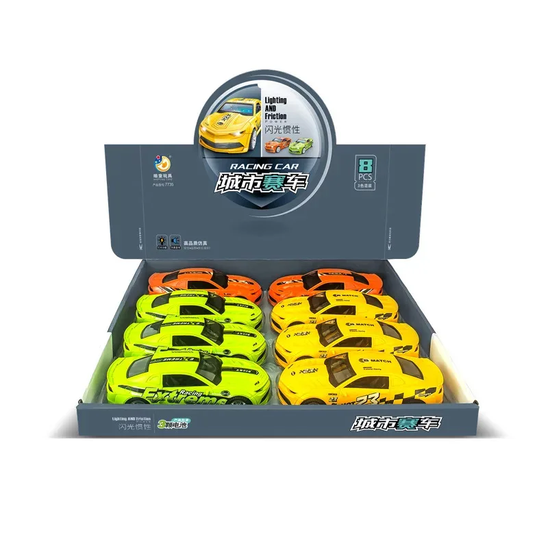 TEMIKIDS Simulation Creative Inertia Sound And Light City Race Car Music Light Car Model Children'S Toy Birthday Gift B186