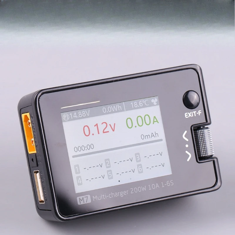 

M7 charger 1-6S 200W 10A model aircraft multi-function signal test compact balance charger
