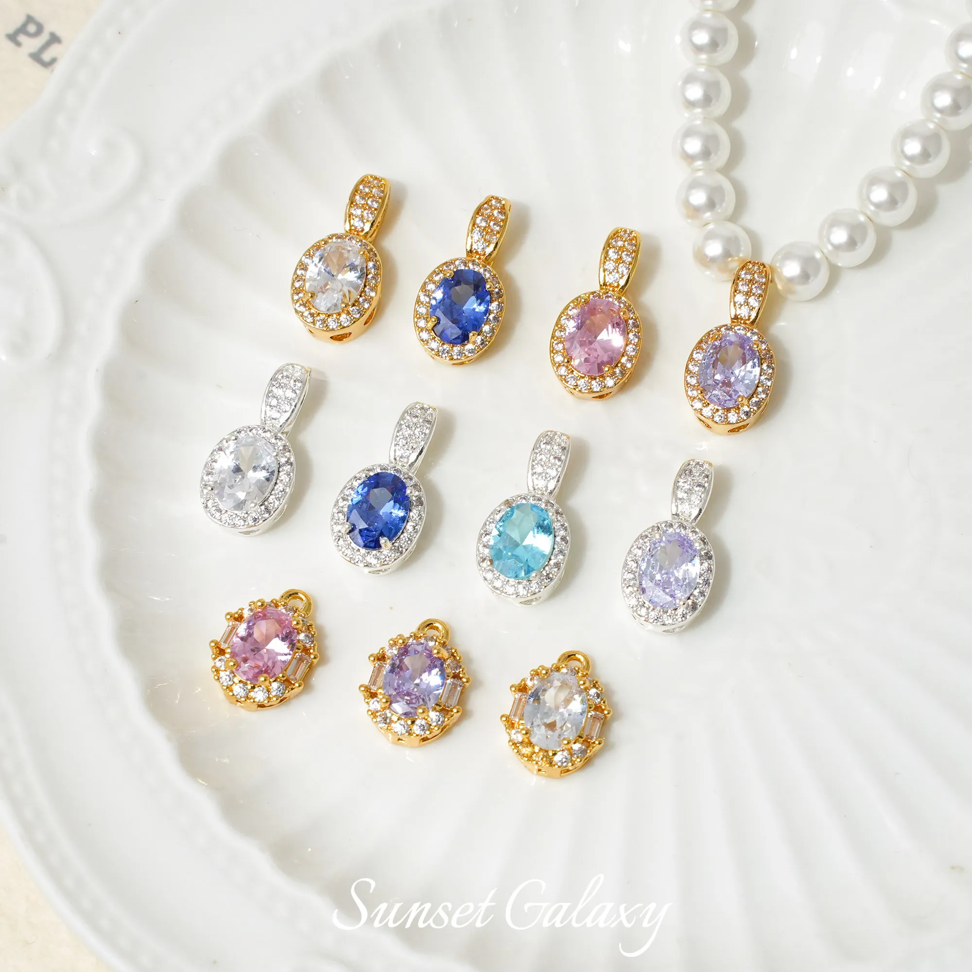 Exquisitely Crafted Diamond-studded Universal Buckle Pendant, Dual-use Tail Buckle DIY Accessories For Beaded Bracelet&Necklace