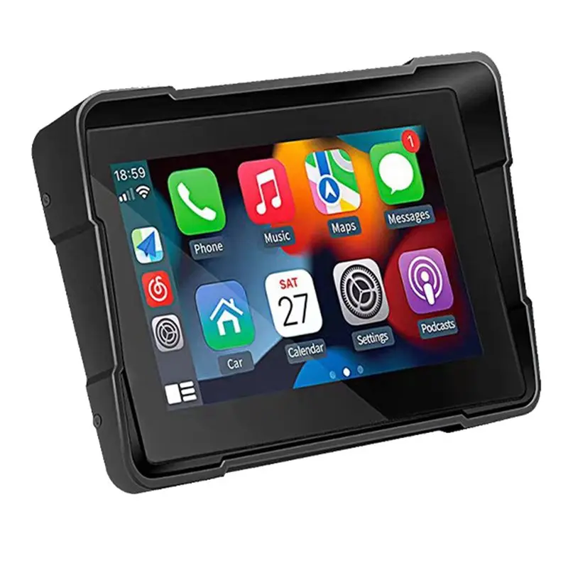 

Мотоциклетный GPS-навигатор B24C-5 дюймов с беспроводным CarPlay, Android Auto, водонепроницаемый IP67, двойной Bluetooth 5.0, монитор для мотоцикла
