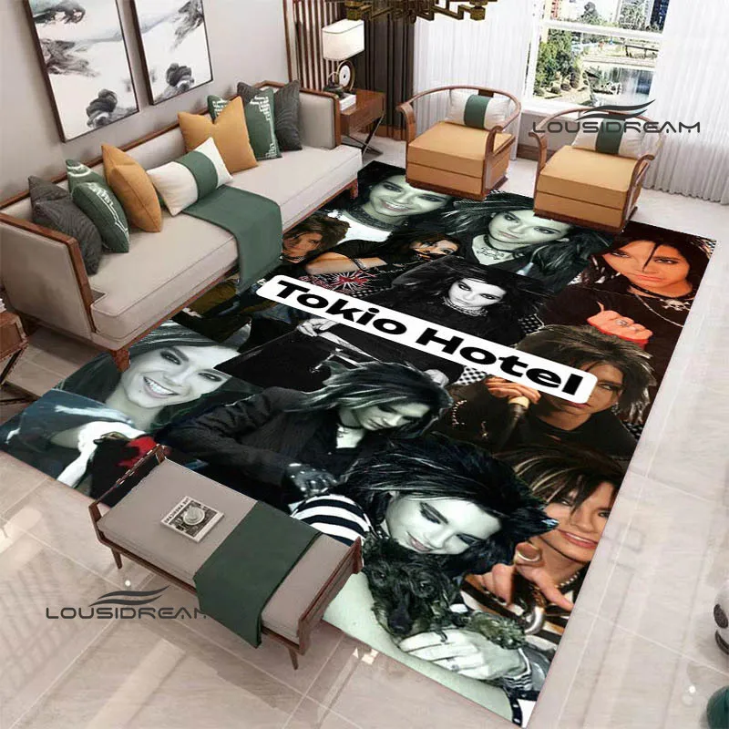 Tokio Hotel band Printed carpet living room bedroom carpet non-slip door mat photography props area rug kawaii rug birthday gift