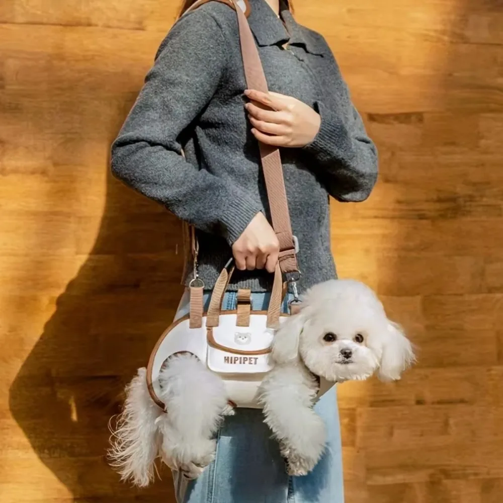 

Multifunctional Double Shoulder Dog Carrier Backpack Adjustable Breathable Pet Strap Artifact Washable Dog Outing Bag Travel