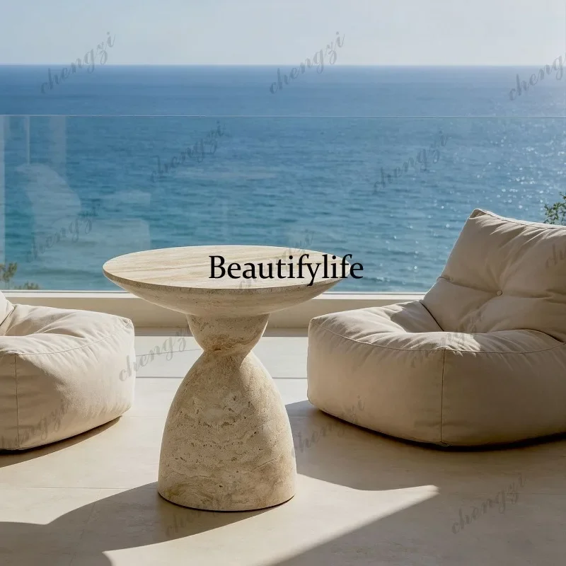 E153 medieval style imitation travertine edge few B & B home creative coffee table sales department large round table