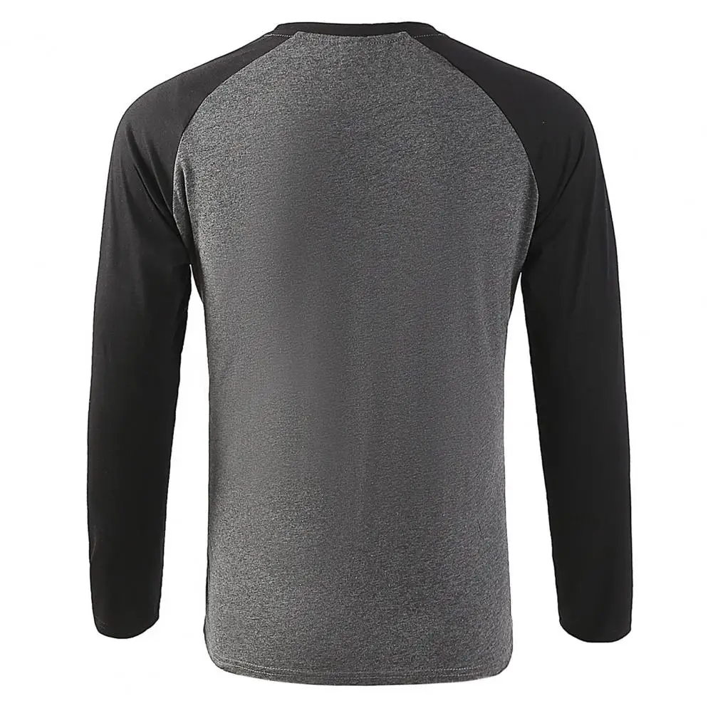 Heren Tops Lente Herfst Heren Casual T-Shirt O-hals Raglan Mouw Kleur Mannen Tops Bijpassende Fitness Gym Pullover Tops Streetwear