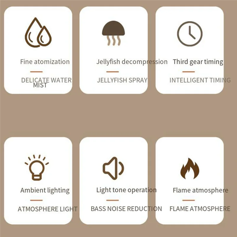 ABRG-560ML Увлажнители для ароматерапии Диффузоры 3D Увлажнитель воздуха с имитацией пламени Кольцо для дыма Спрей для комнаты