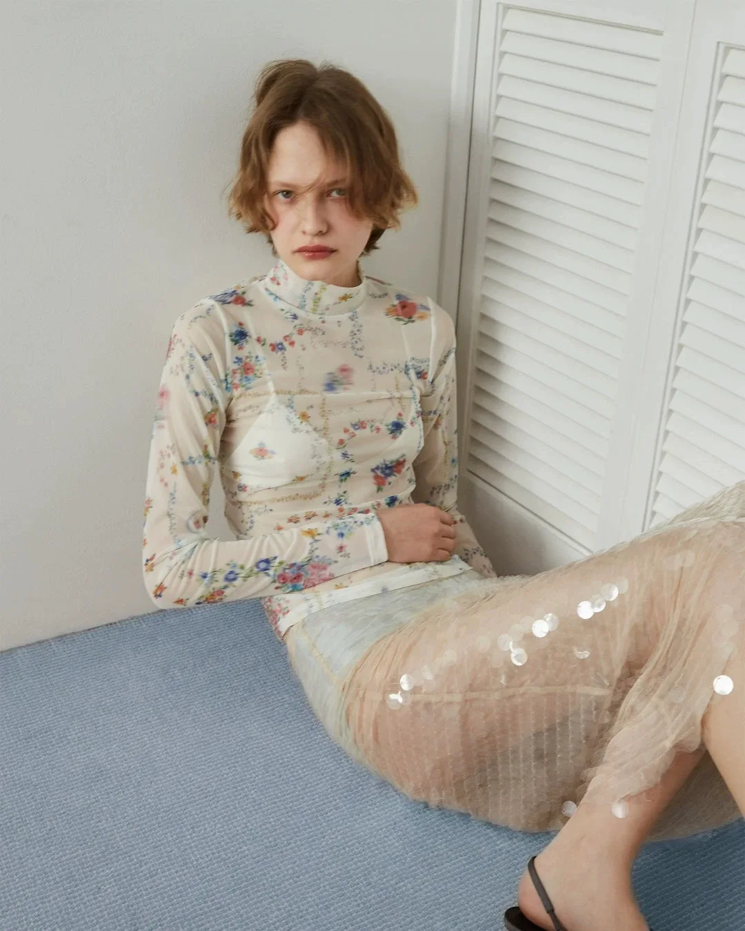 Estilo japonês floral impressão doce bottom topos outono novo 2025 feminino fino-ajuste fino manga longa topos camiseta pulôver mujer