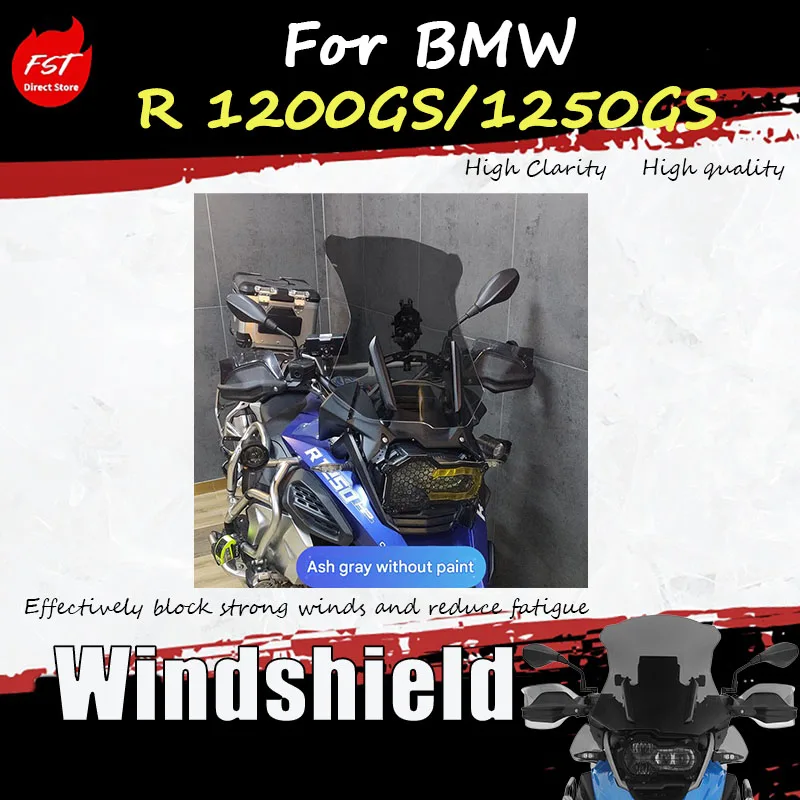 For the upgrade of the windshield on BMW R1200GS/R1250GS by installing imported high-impact windshield glass