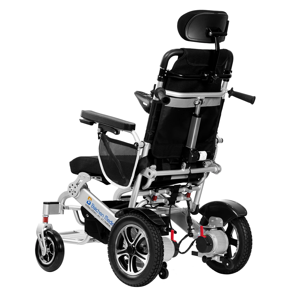Baichen 2026 High Performance Remote Control Reclining Wheelchair High Back Easy Fold Electric Wheelchair