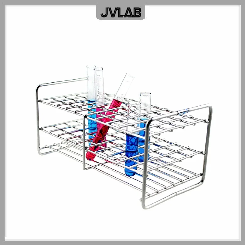 Test Tube Holder Stainless Steel Wire Tube Rack Test Tube Stand For Tube Diameter 23mm/24mm/25mm/25.5mm 50 Wells 1 / PK