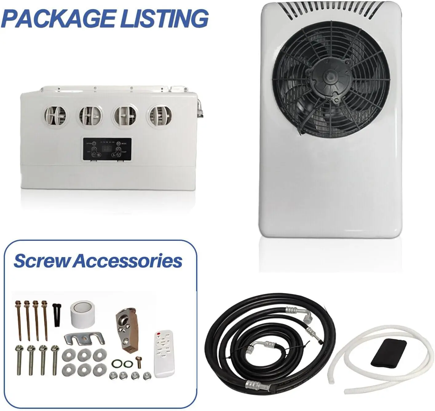Treeligo Electric 12V 12000BTU Truck Air Conditioning Systems Parking Air Conditioner Split Parking Cooler For Camper Van Cabin