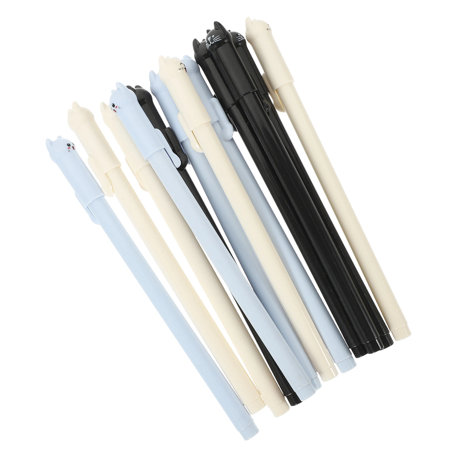 

12pcs Gel Ink Pens Black White Blue School Office Supplies Cute Stationery Gifts Gel Ink Pen Student Writing Tools