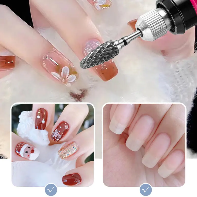 1 pz punte da trapano per unghie in acciaio al tungsteno lima per unghie trapano elettrico per unghie bava per unghie accessori per pedicure strumento per taglierina per manicure in acrilico