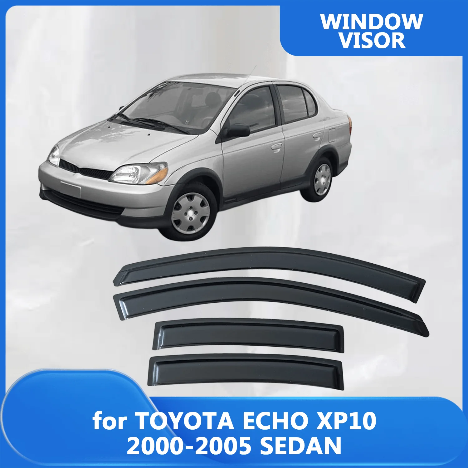 

Window Visor for TOYOTA ECHO XP10 2000 2001 2002 2003 2004 2005 SEDAN Wind Deflectors Rain Guards Door Visor Vent