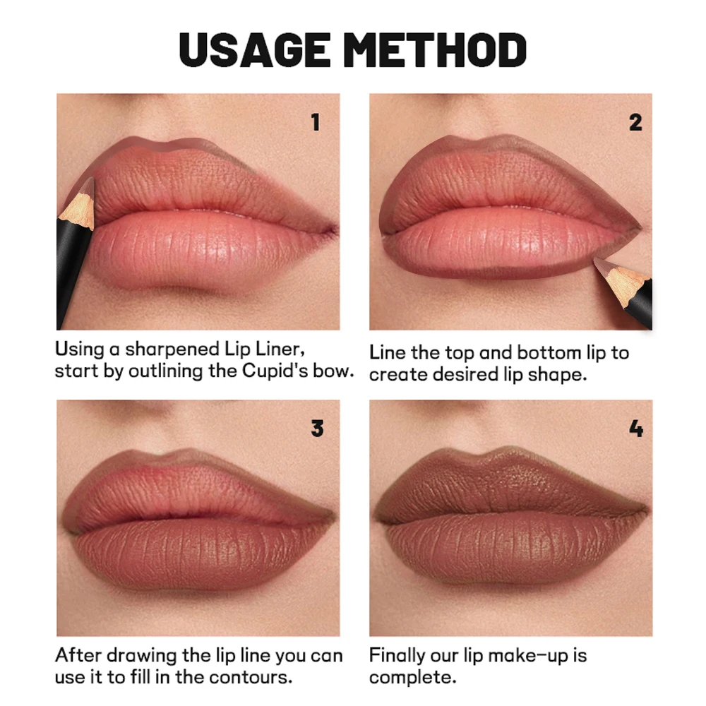 Pudaier Matte Lip Liner Wodoodporna konturówka do ust, wybór na Walentynki