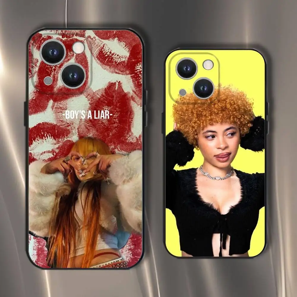 

Rapper Ice Spice Phone Case For iPhone 16,15,14,13,12,11,Pro,XS,Max,XR,Plus,E,SE4,Mini Black Soft Cover