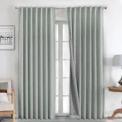 Custom 100% full blackout coated linen curtains colorful linen cotton linen curtains finished products in various colors