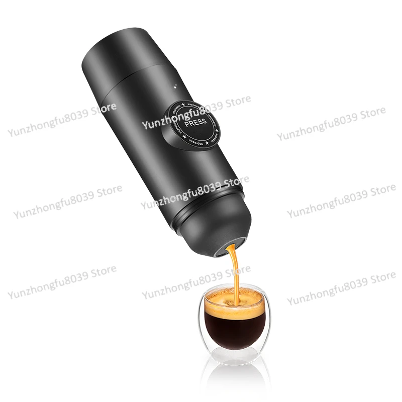 T-Colors Portable Rechargeable Battery Espresso Machine, Travel Car Coffee Powder Capsule Dual-purpose Electric Mini