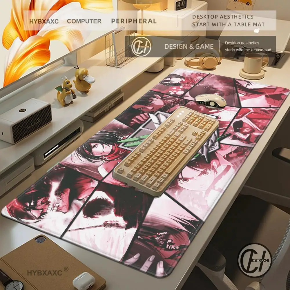 Attack On Titan Mouse Pad Anime Kawaii Gaming Accessories Tapis De Souris Carpet Laptop Ковер PC Gabinete Gamer Varmilo Mousepad