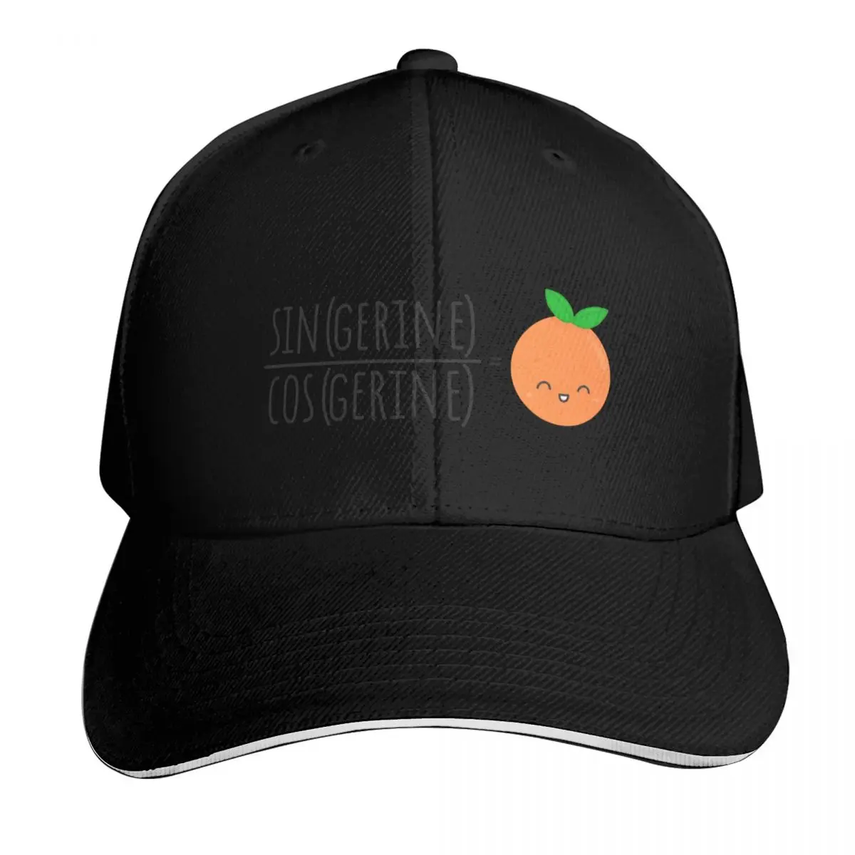 Tan(gerine) Math Baseball Cap Casual Daily Wear Quick Dry Performance Cotton Twill Breathable
