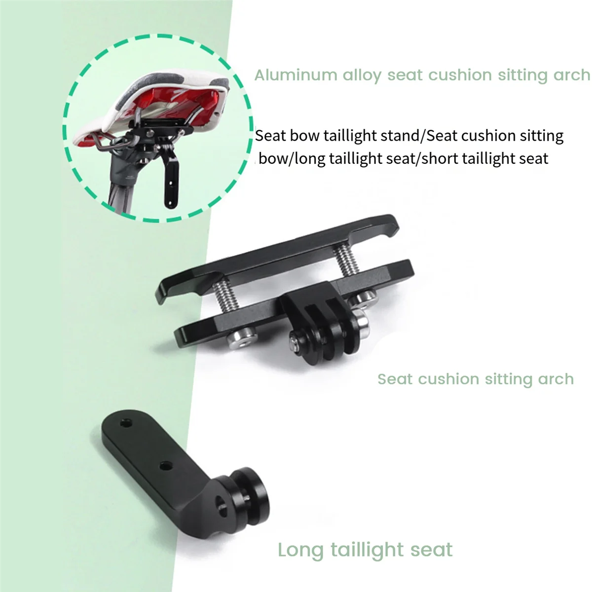 HOT Bicycle Tail Light Saddle Mount Bracket for Garmin Varia Rearview RCT715 Holder Bracket Support Parts Accessories