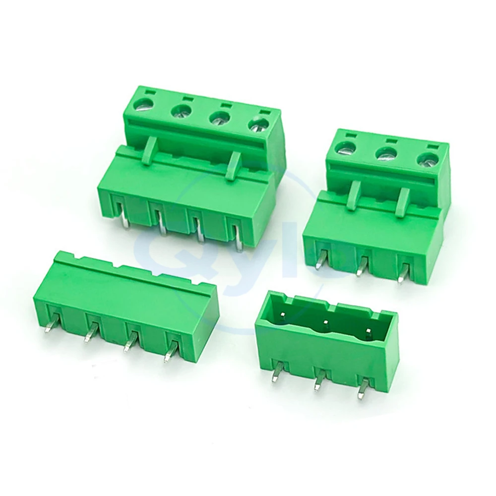 (1 Set) KF 2EDGK 2EDGVC 2EDGRC - 7.62mm Plug-in Terminal Blocks 2~12P Straight/Angled Pins 15EDGK/VC/RC 7.62