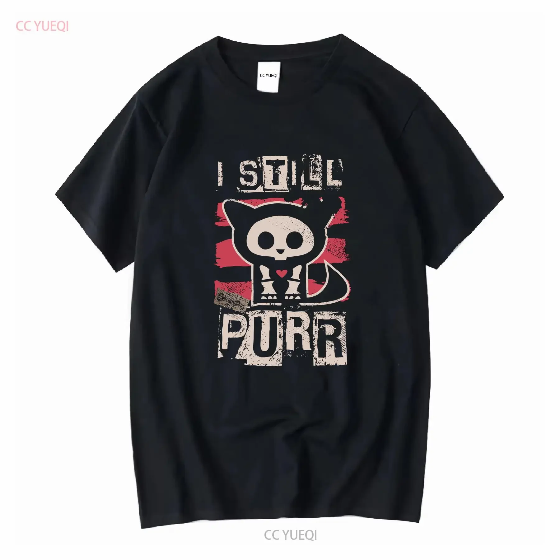 I Still Purr Kit the Cat T Shirt Skelanimals Scene Emo Fashion 2000's Hot Topic Vintage long or short sleeves vintage Washed